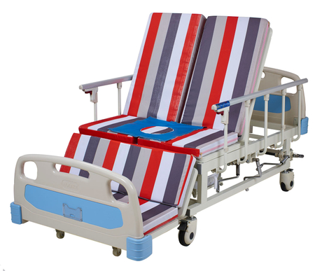 Home Care Manual Hospital Cama con inodoro / sábanas para discapacitados Paciente 15-30 días 4 Castros 10 PCS 200 kg CE ISO 12 Montes 1 año