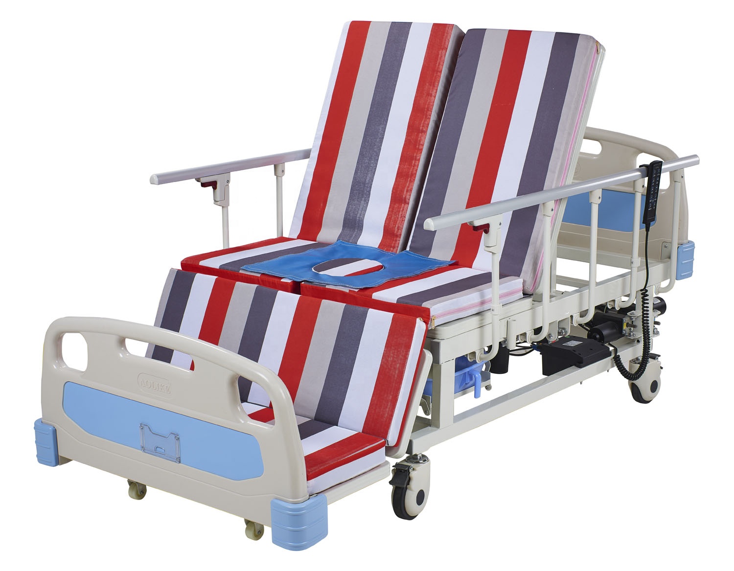 CE apruebe la cama eléctrica del hospital con el inodoro / aldado para el paciente discapacitado