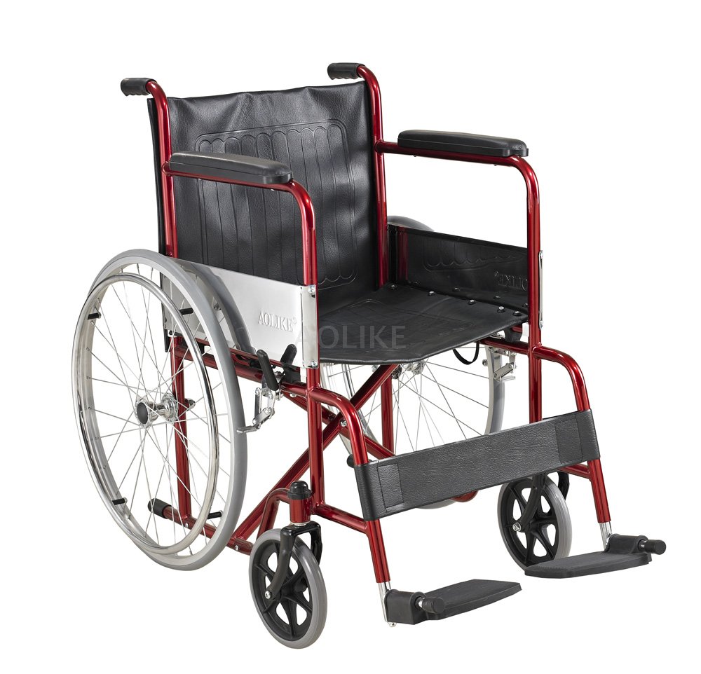 Acero plegable económico más barato en silla de ruedas alk809-46
